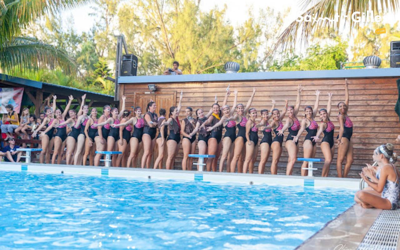 Membres du club de natation Les Aquanautes à Saint-Gilles Les Bains à La Réunion