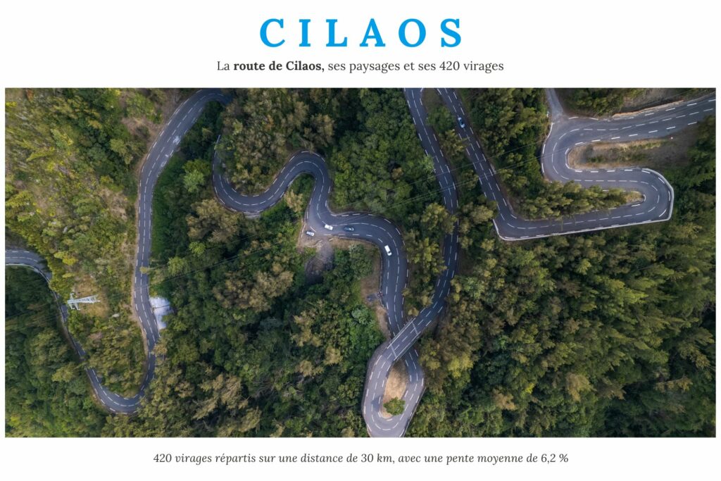 Route de Cilaos (97413) avec ses 420 virages